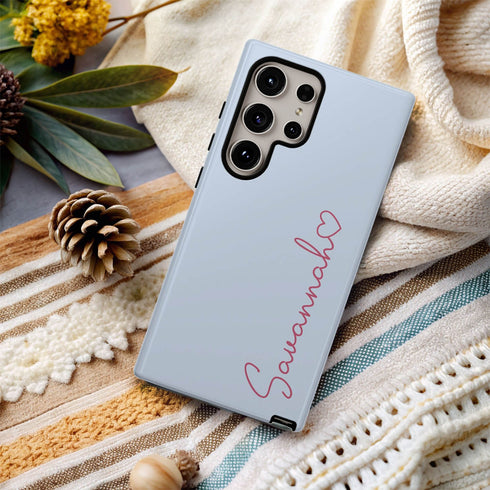 Personalized Cute Vibrant Heart Accent Galaxy Case